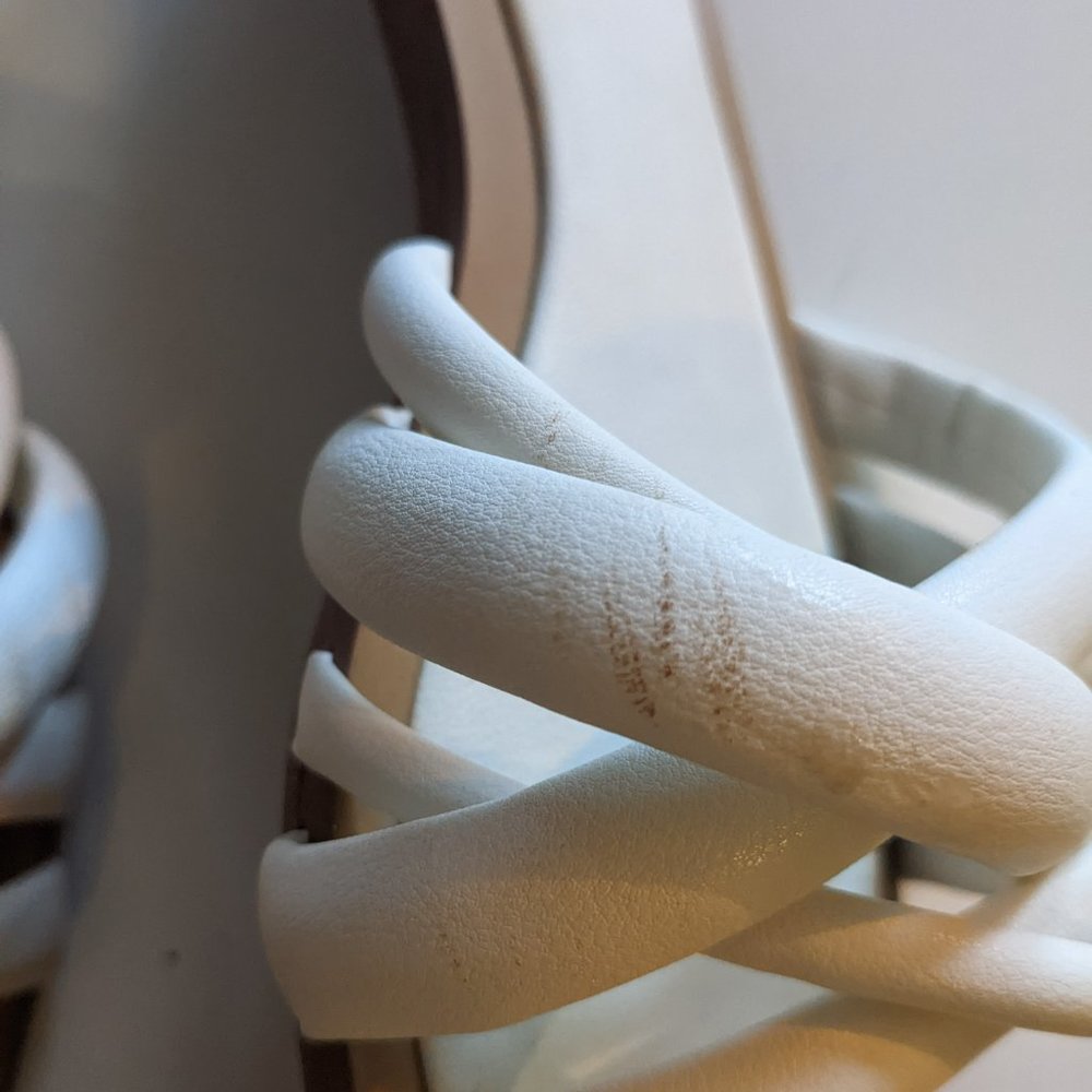 Zara Flat Strappy Sandals (White) - Picture 3 of 3